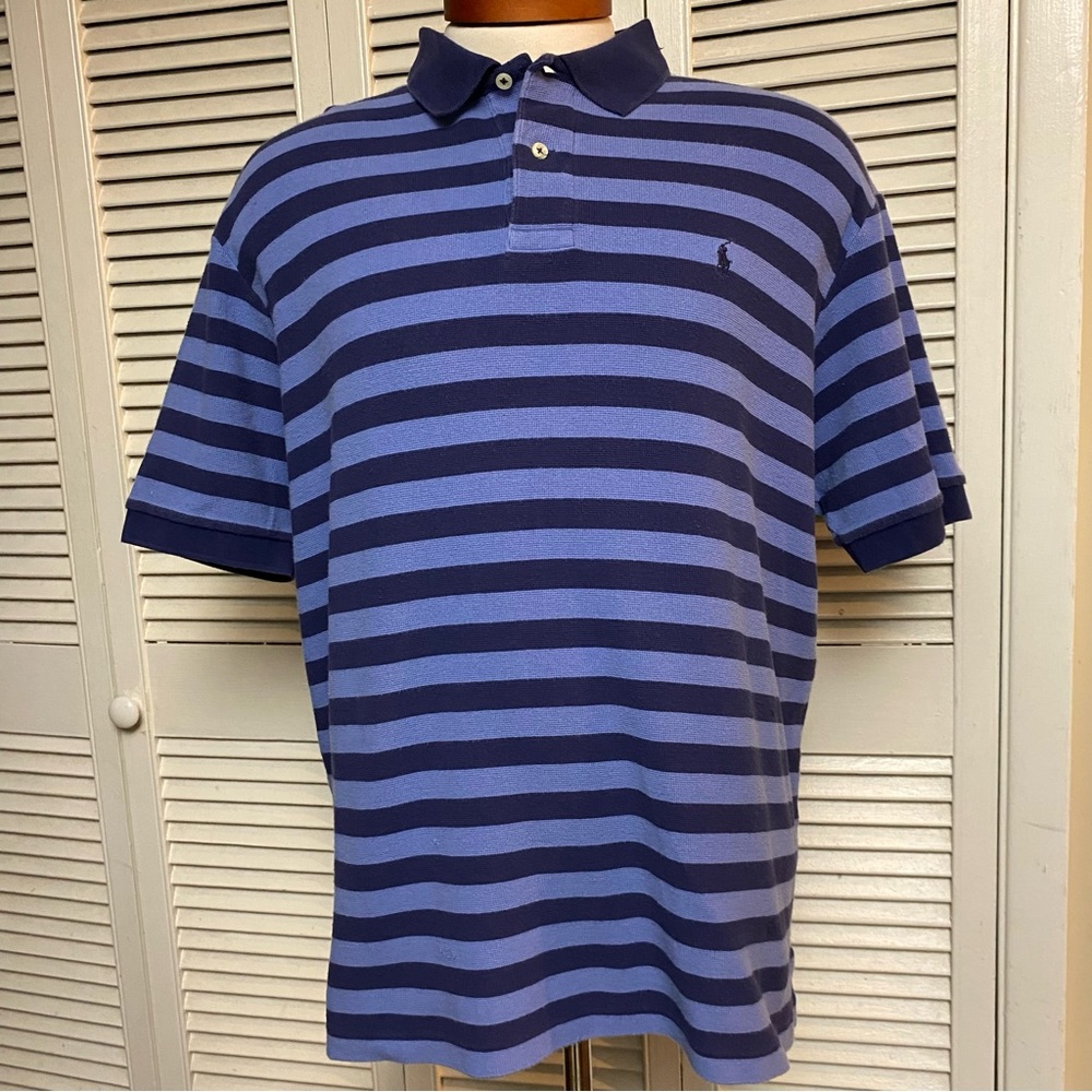 Polo by Ralph Lauren Size XL Navy Royal Stripe Cotton